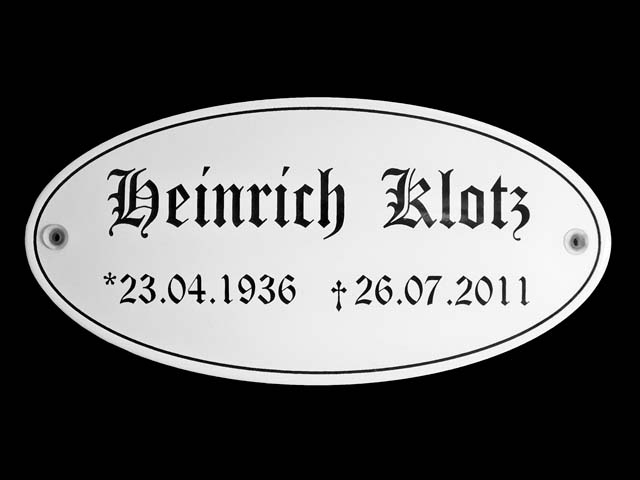 Grabschild-Klotz