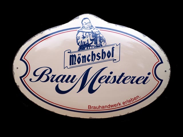 Emailleschild Brauerei