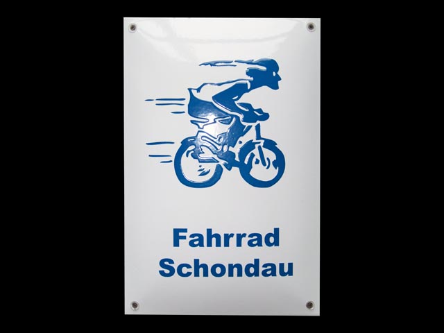 Firmenschild-Fahrrad