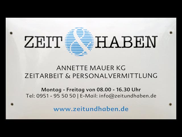 Firmenschild-Zeitundhaben