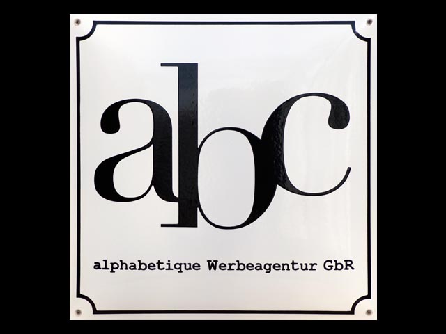 Firmenschild-abc