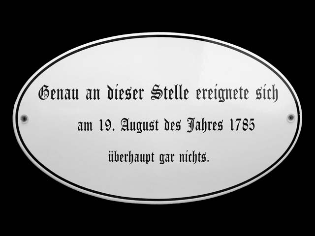 Textschild-Genau