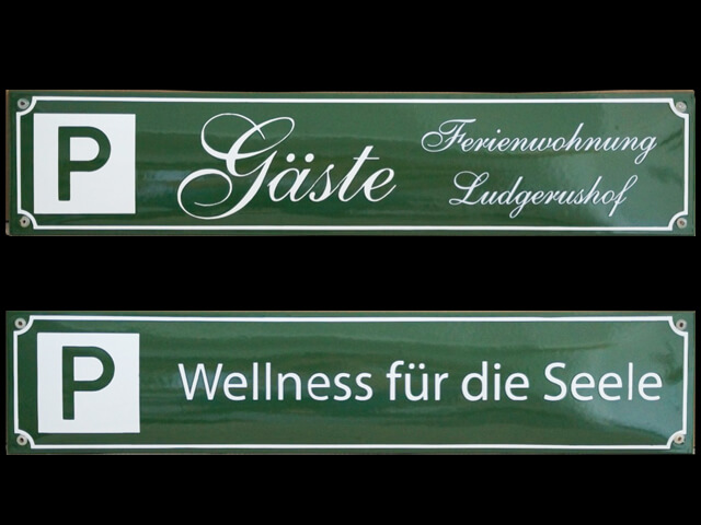 Parkplatzschilder für Gäste