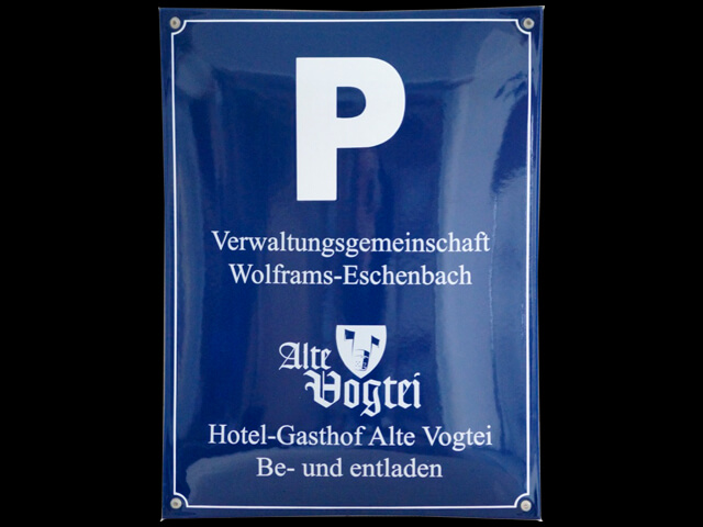 Parkplatzschild für Hotel Gasthof