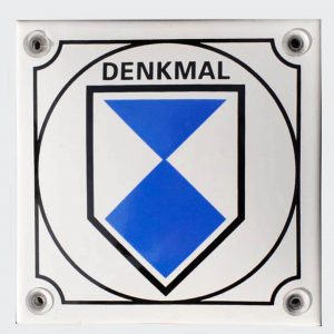 Denkmal-Emailleschild-10x10cm-gewoelbt