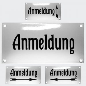 Nostalgie-Emailleschild-Anmeldung-20x10cm