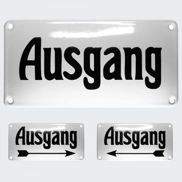 Nostalgie-Emailleschild-Ausgang-20x10cm