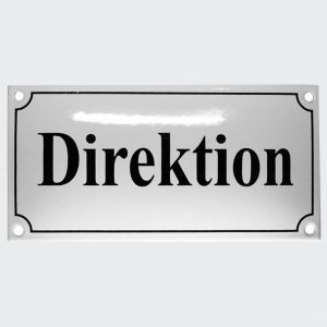 Nostalgie-Emailleschild-Direktion-20x10cm-gewoelbt