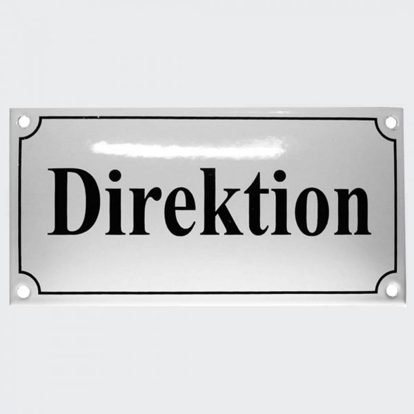 Nostalgie-Emailleschild-Direktion-20x10cm-gewoelbt