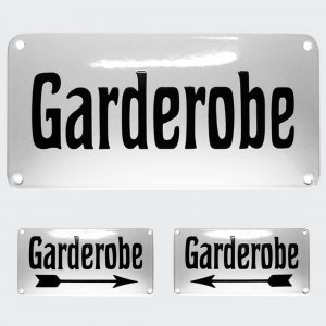 Nostalgie-Emailleschild-Garderobe-20x10cm