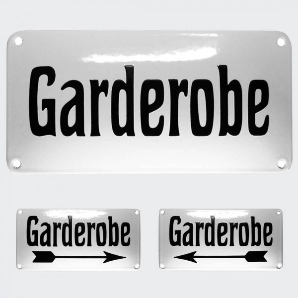 Nostalgie-Emailleschild-Garderobe-20x10cm
