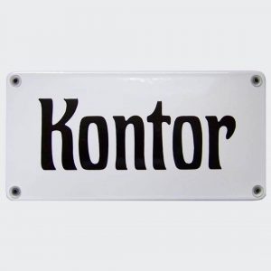 Nostalgie-Emailleschild-Kontor-20x10cm-gewoelbt