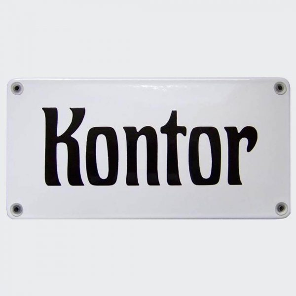 Nostalgie-Emailleschild-Kontor-20x10cm-gewoelbt