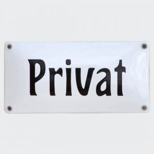Nostalgie-Emailleschild-Privat-20x10cm-gewoelbt
