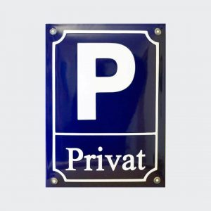 Emaille-Parkplatz-Freitext-16x22cm