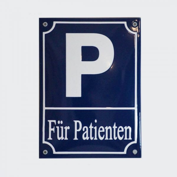 Emaille-Parkplatz-Freitext-16x22cm-II