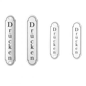 Emaille-Türschild-Druecken