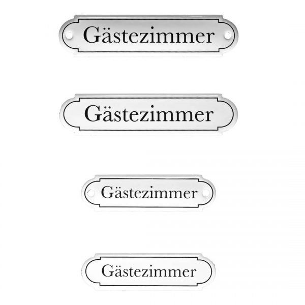 Emaille-Türschild-Gaestezimmer