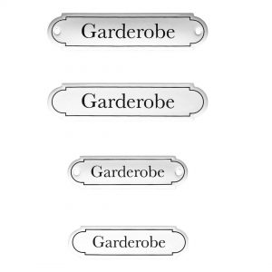Emaille-Türschild-Garderobe