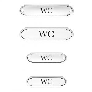 Emaille-Türschild-WC