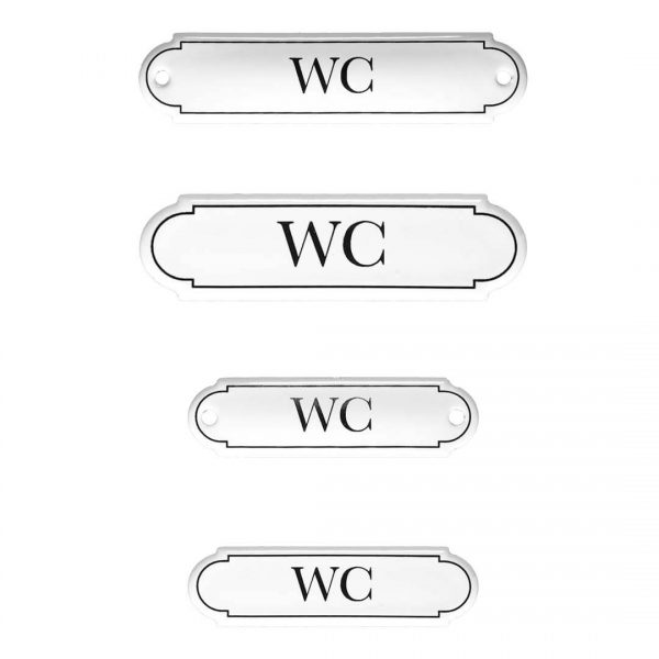 Emaille-Türschild-WC