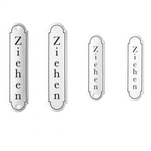 Emaille-Türschild-Ziehen