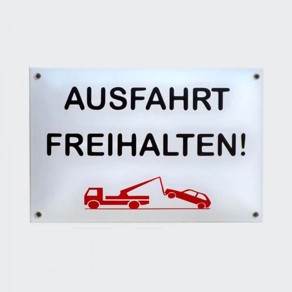 Emailleschild-Ausfahrt-freihalten-30x20cm