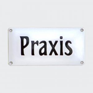 Praxisschild-in-Emaille-Praxis-20x10cm-bombiert