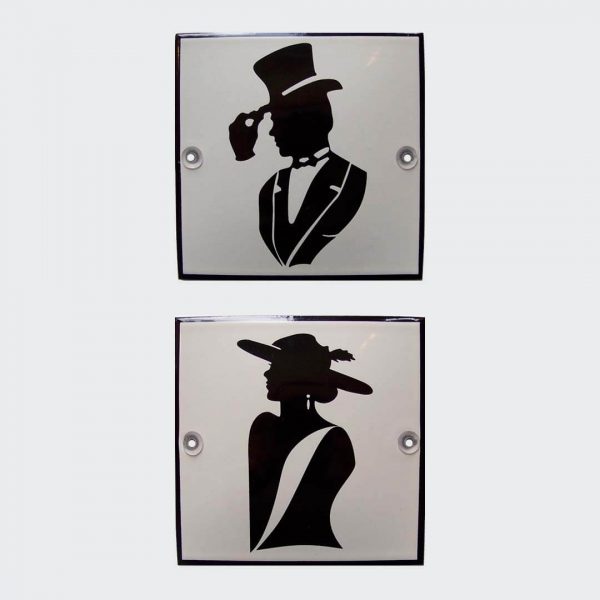 Toilettenschild-20er-Jahre-Email-10x10cm