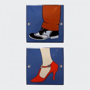 Toilettenschild-Emaille-Schuhe-10x10cm