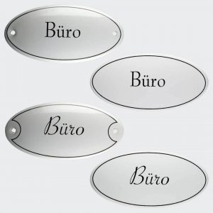 Tuerschild-Emaille-Buero-oval-10x5cm