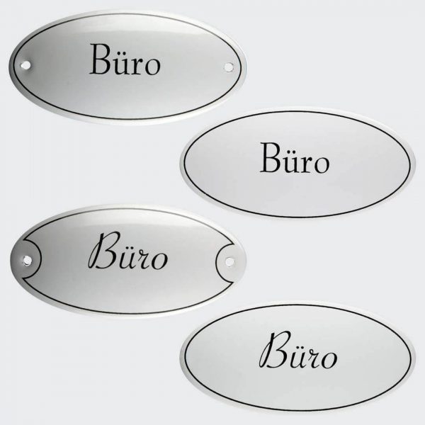 Tuerschild-Emaille-Buero-oval-10x5cm