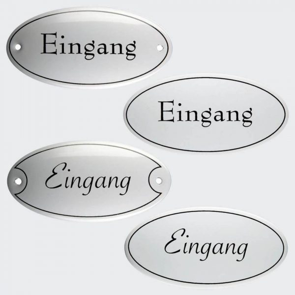 Tuerschild-Emaille-Eingang-oval-10x5cm