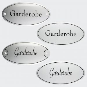 Tuerschild-Emaille-Garderobe-oval-10x5cm