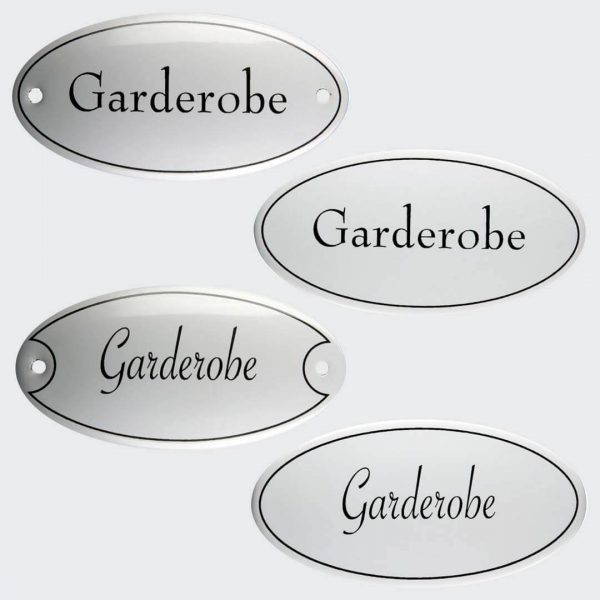 Tuerschild-Emaille-Garderobe-oval-10x5cm