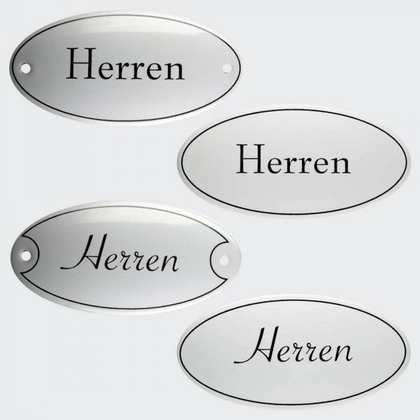 Tuerschild-Emaille-Herren-oval-10x5cm