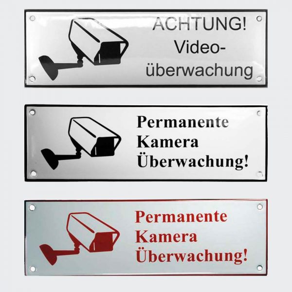 Videoueberwachung-Kameraueberwachung-in-Emaille-22x7cm