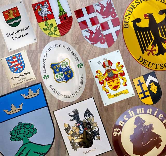 Emaille Wappenschild